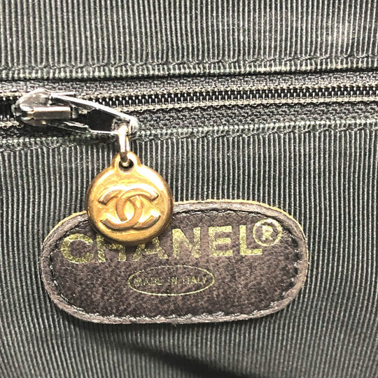 CHANEL Tote Bag Caviar skin black Trip Luco co Square Women Used Authentic