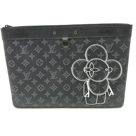LOUIS VUITTON Clutch bag M52904 Monogram Eclipse Canvas black Bag Monogram Eclipse Pochette Apollo Vivienne mens Used Authentic