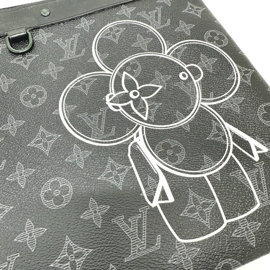 LOUIS VUITTON Clutch bag M52904 Monogram Eclipse Canvas black Bag Monogram Eclipse Pochette Apollo Vivienne mens Used Authentic