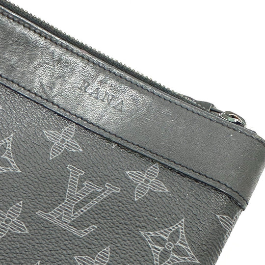 LOUIS VUITTON Clutch bag M52904 Monogram Eclipse Canvas black Bag Monogram Eclipse Pochette Apollo Vivienne mens Used Authentic