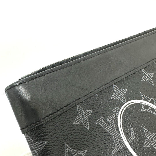 LOUIS VUITTON Clutch bag M52904 Monogram Eclipse Canvas black Bag Monogram Eclipse Pochette Apollo Vivienne mens Used Authentic