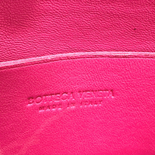 BOTTEGAVENETA Shoulder Bag leather pink MAXI INTRECCIATO cassette mini Women Used Authentic