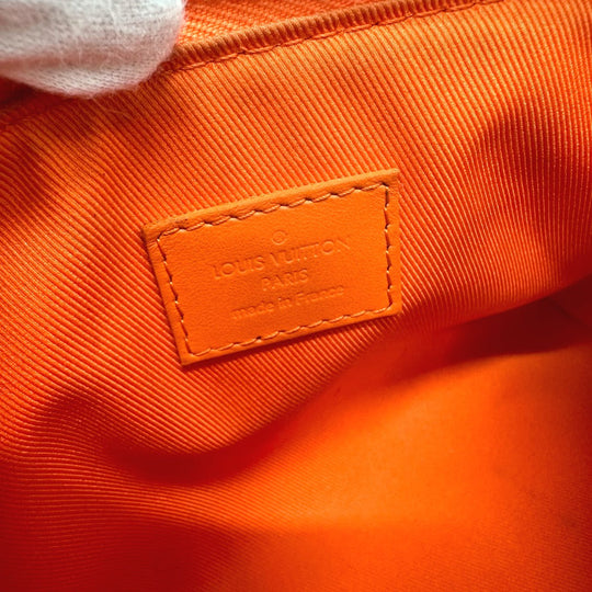 LOUIS VUITTON Shoulder Bag M81004 leather Orange LV Aerogram Keepall XS mens Used Authentic