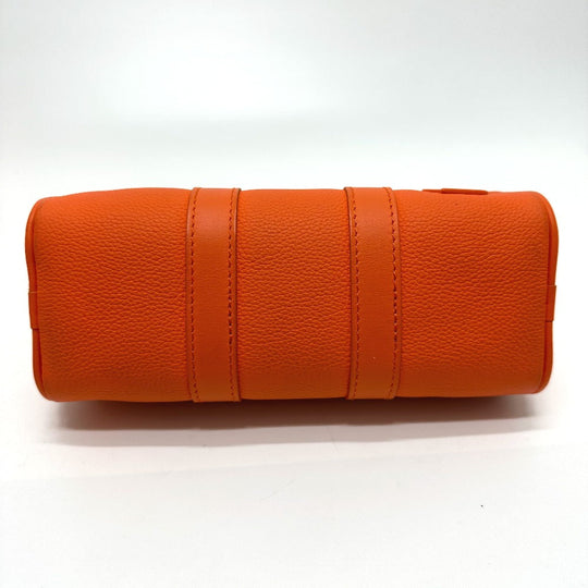 LOUIS VUITTON Shoulder Bag M81004 leather Orange LV Aerogram Keepall XS mens Used Authentic