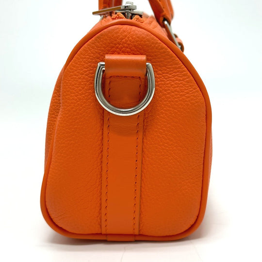LOUIS VUITTON Shoulder Bag M81004 leather Orange LV Aerogram Keepall XS mens Used Authentic
