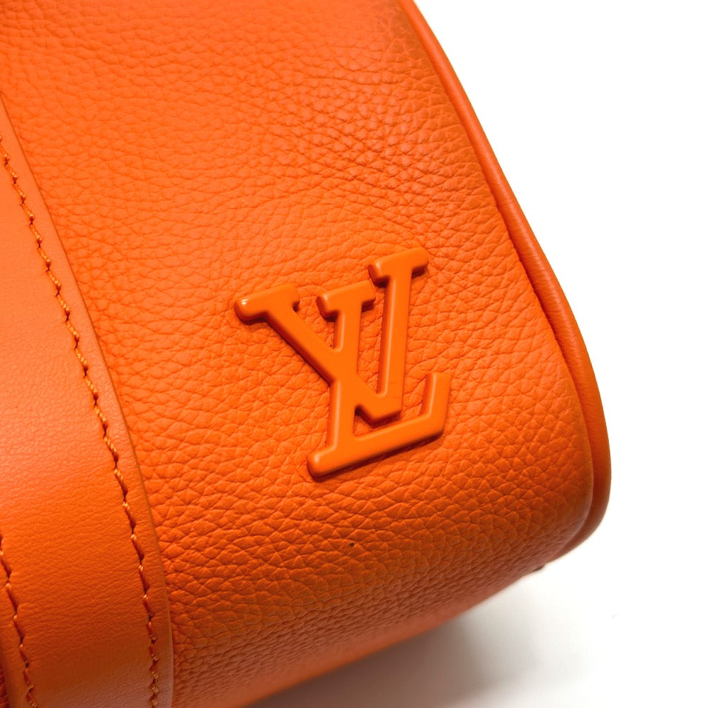 LOUIS VUITTON Shoulder Bag M81004 leather Orange LV Aerogram Keepall XS mens Used Authentic