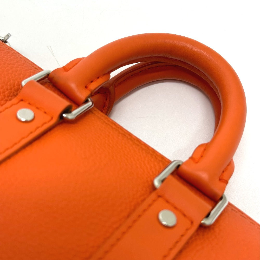 LOUIS VUITTON Shoulder Bag M81004 leather Orange LV Aerogram Keepall XS mens Used Authentic