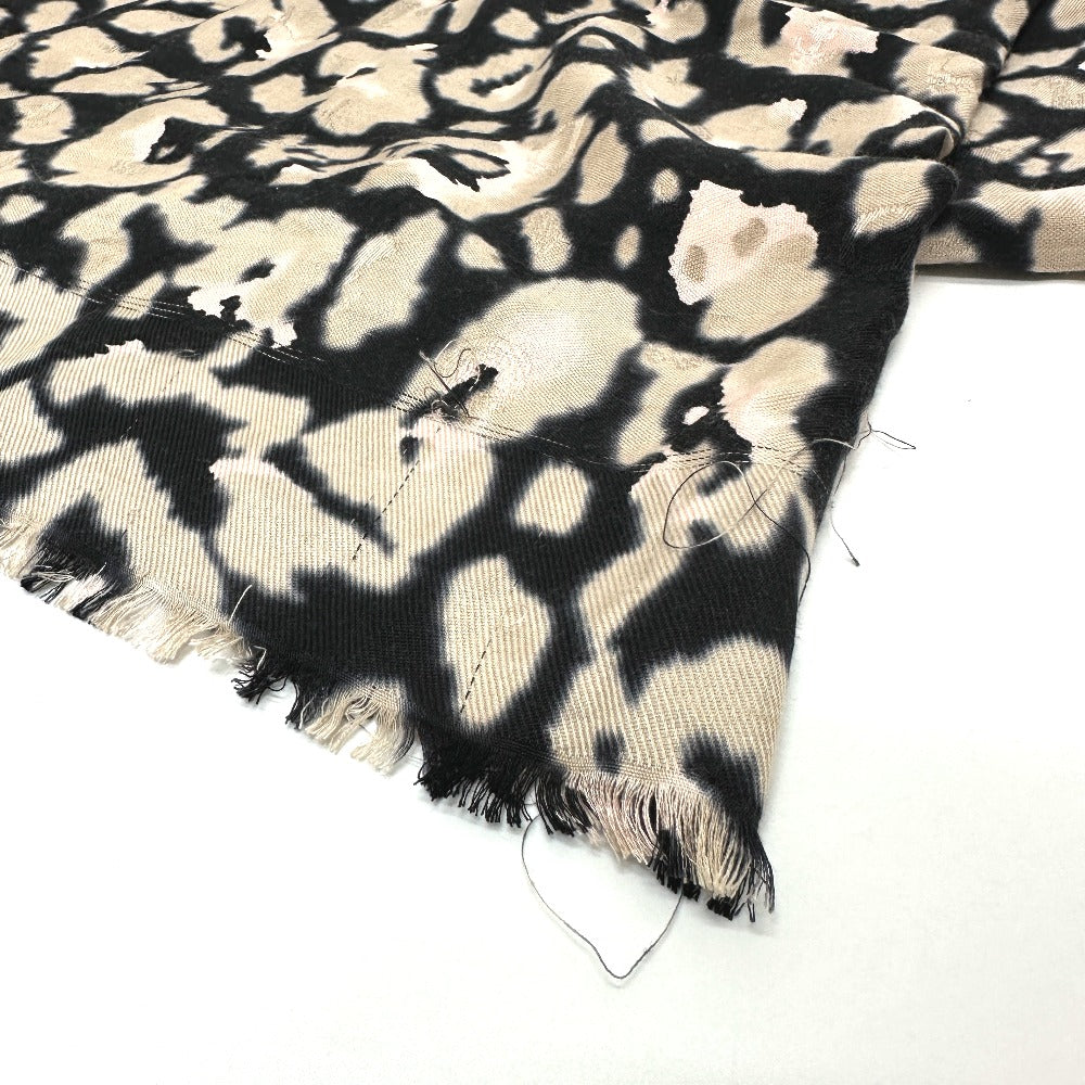 Dior Scarf 14SOD141 Silk, Wool beige Leopard Large format shawl Women Used Authentic