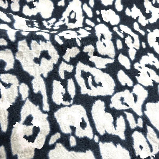 Dior Scarf 14SOD141 Silk, Wool beige Leopard Large format shawl Women Used Authentic