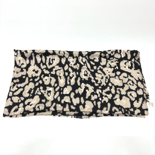 Dior Scarf 14SOD141 Silk, Wool beige Leopard Large format shawl Women Used Authentic