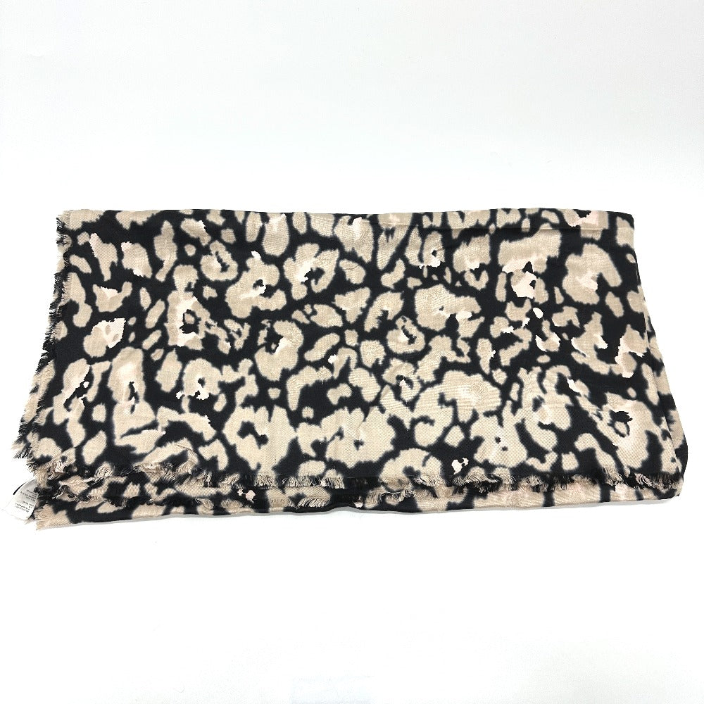 Dior Scarf 14SOD141 Silk, Wool beige Leopard Large format shawl Women Used Authentic