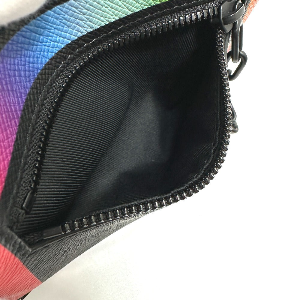 LOUIS VUITTON Shoulder Bag M30351 Taiga Leather black Taiga Mini soft trunk mens Used Authentic