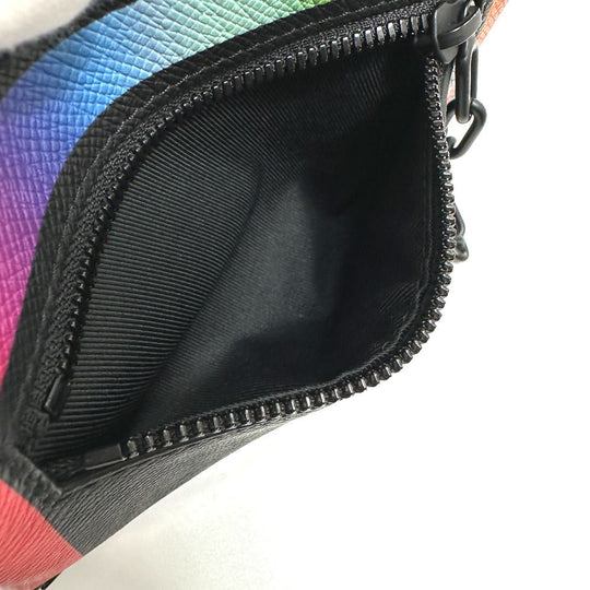LOUIS VUITTON Shoulder Bag M30351 Taiga Leather black Taiga Mini soft trunk mens Used Authentic