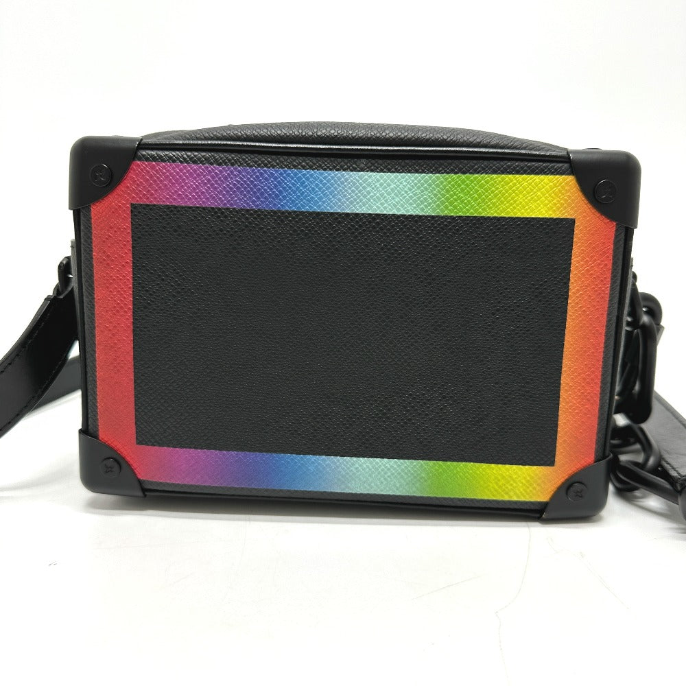 LOUIS VUITTON Shoulder Bag M30351 Taiga Leather black Taiga Mini soft trunk mens Used Authentic