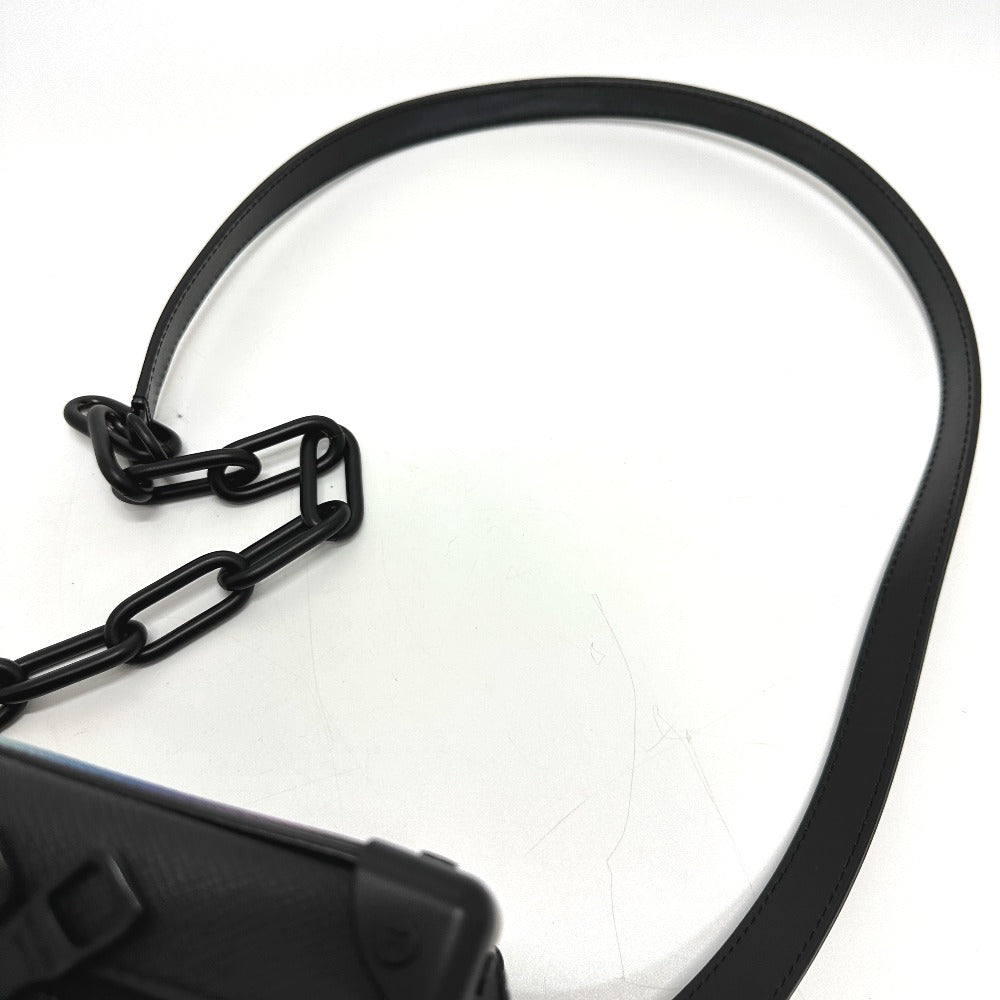 LOUIS VUITTON Shoulder Bag M30351 Taiga Leather black Taiga Mini soft trunk mens Used Authentic