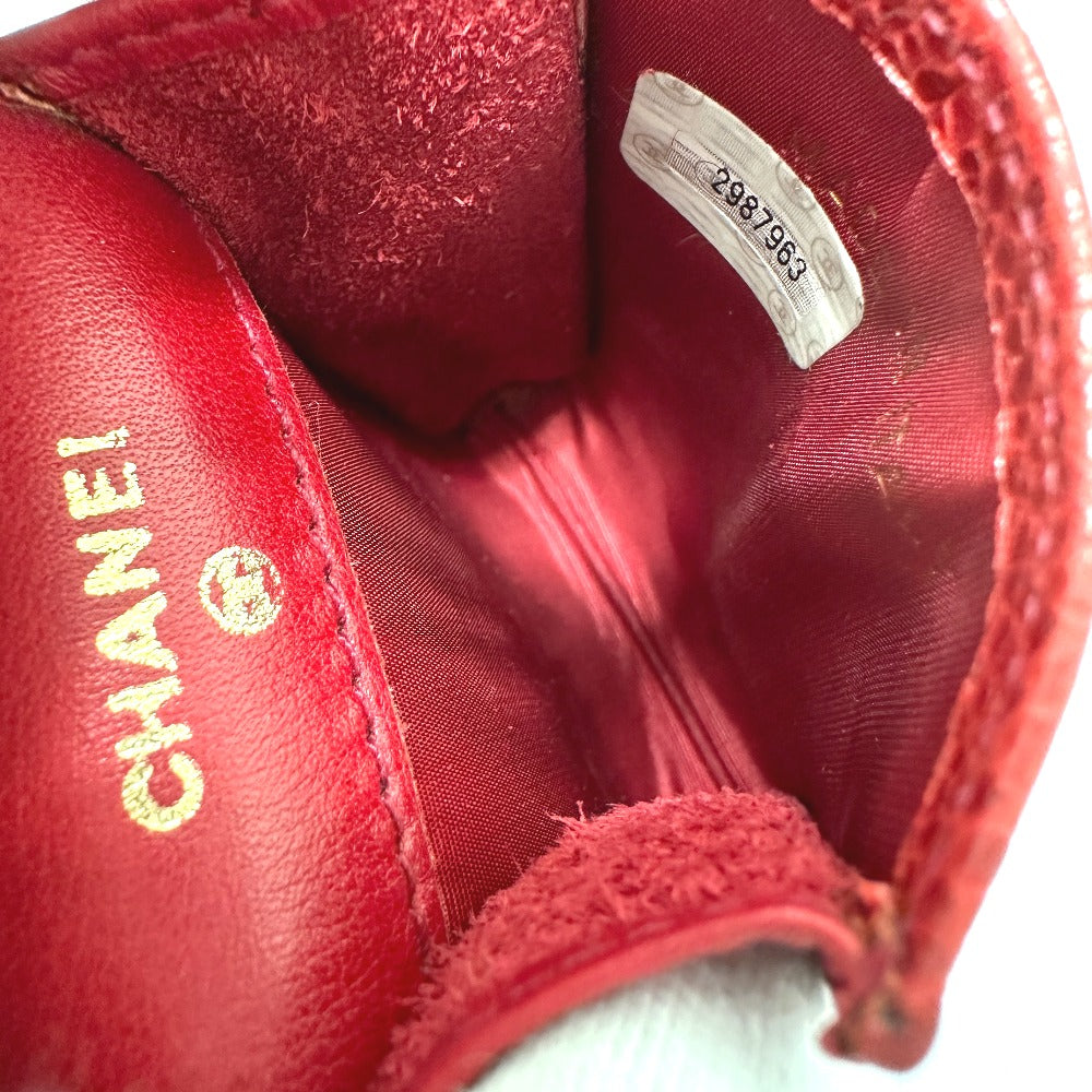 CHANEL Cigarette case Caviar skin Red CC COCO Mark mini Women Secondhand Authentic