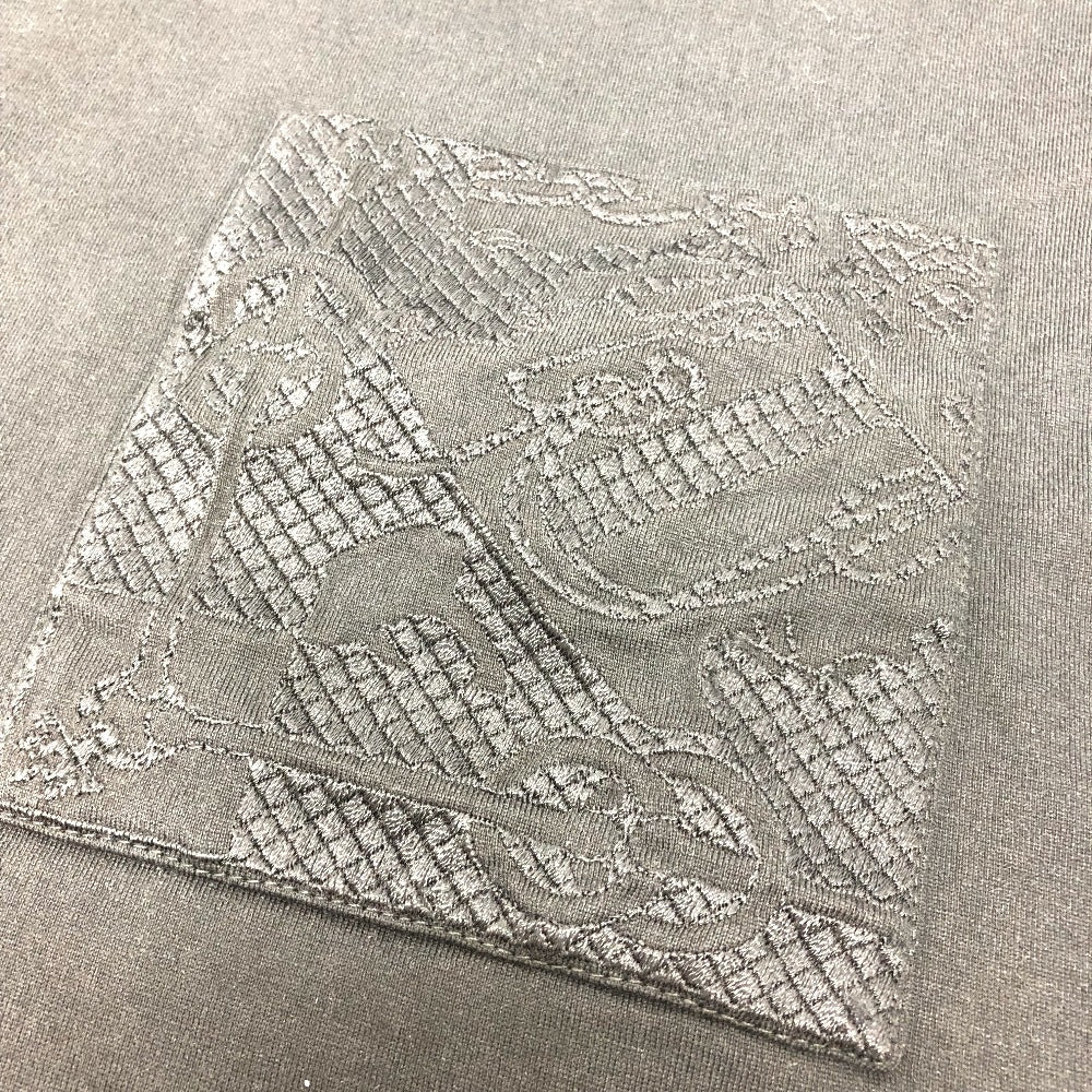 HERMES one piece cotton black Embroidery pocket dress dress Women 42 Used Authentic