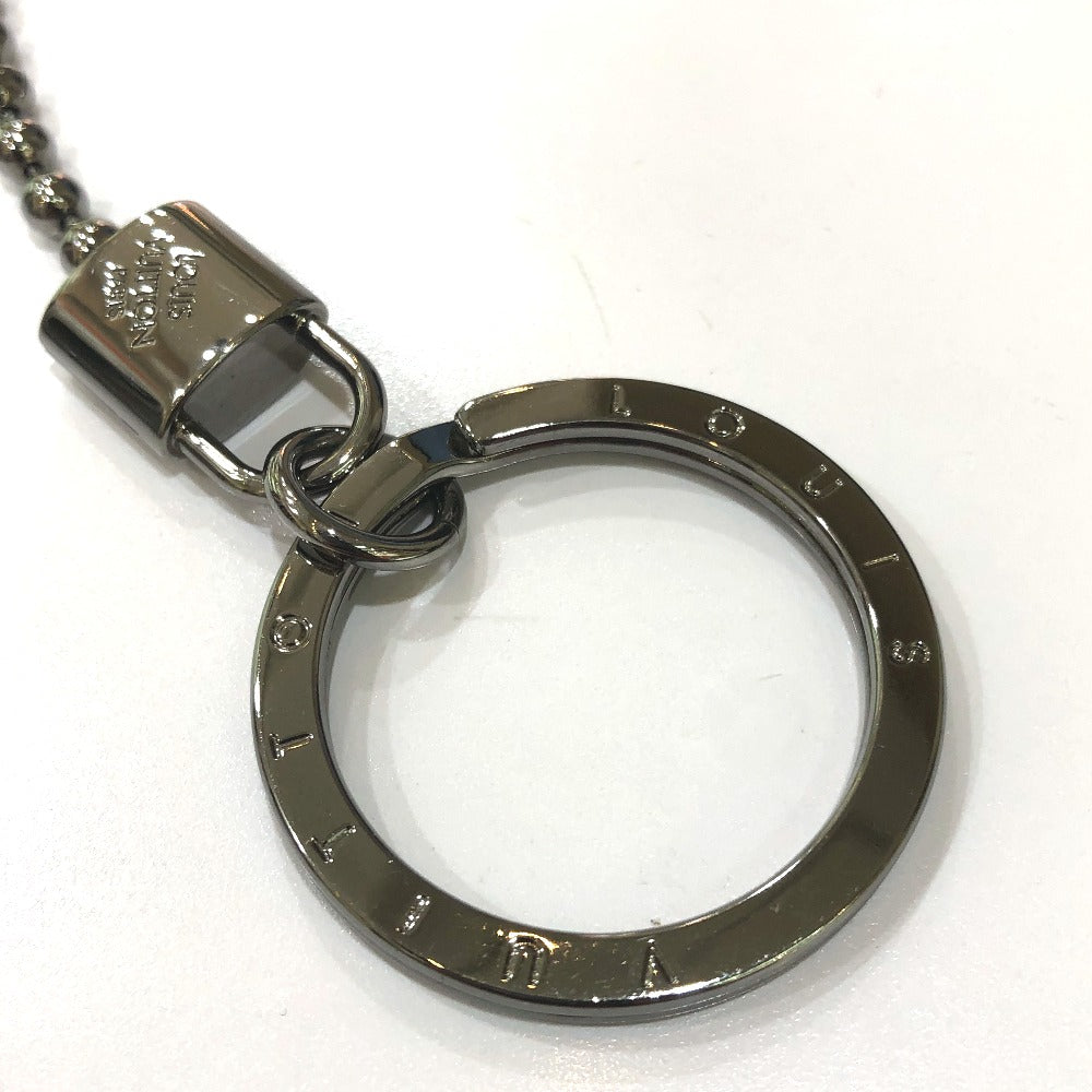 LOUIS VUITTON Key ring M62790 metal Silver LV/Cadena Keyring Chenne LV Tab mens Used Authentic