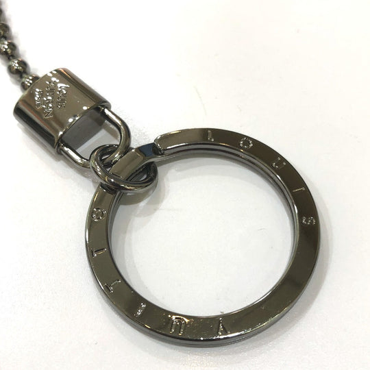 LOUIS VUITTON Key ring M62790 metal Silver LV/Cadena Keyring Chenne LV Tab mens Used Authentic