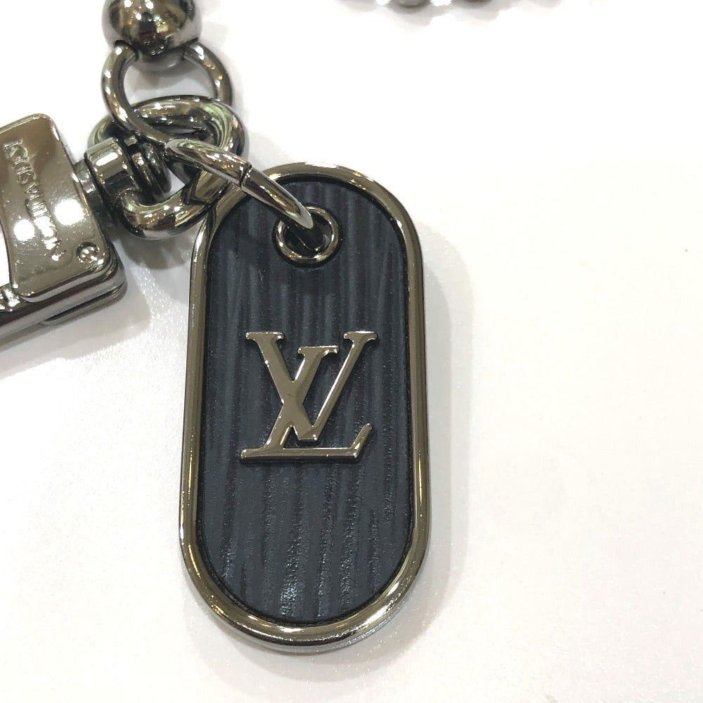 LOUIS VUITTON Key ring M62790 metal Silver LV/Cadena Keyring Chenne LV Tab mens Used Authentic