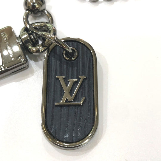 LOUIS VUITTON Key ring M62790 metal Silver LV/Cadena Keyring Chenne LV Tab mens Used Authentic