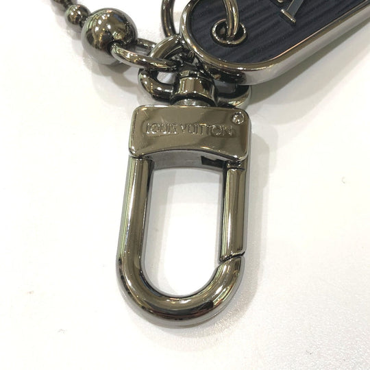 LOUIS VUITTON Key ring M62790 metal Silver LV/Cadena Keyring Chenne LV Tab mens Used Authentic