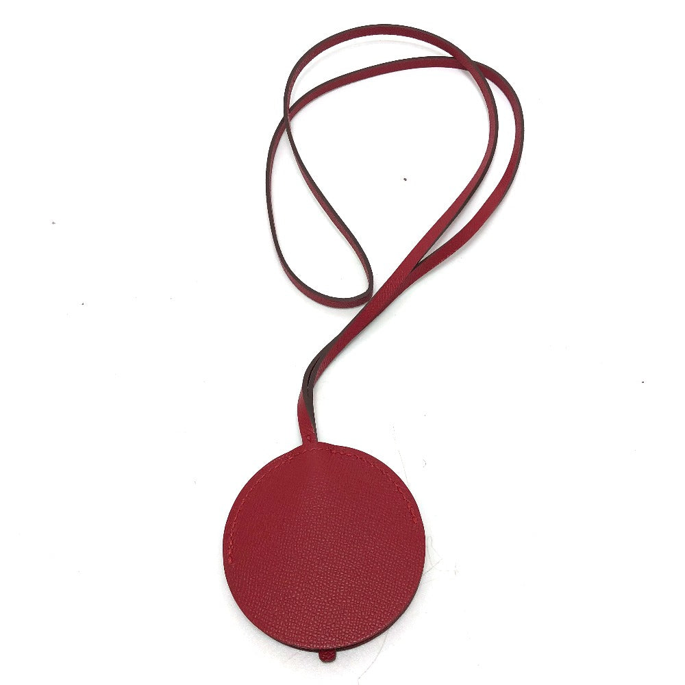 HERMES Necklace Vaugham Red mirror / mirror Miroir Women Used Authentic