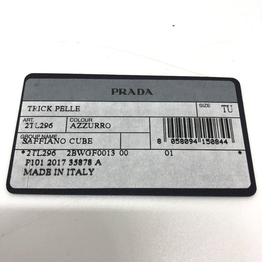 PRADA key ring 2TL296 saffiano leather white key/key ring charm Women Used Authentic