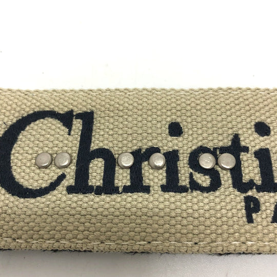 Dior Shoulder strap canvas Navy Oblique logo medallion Women Used Authentic