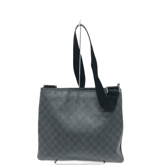GUCCI Shoulder Bag 162904  GG Supreme Canvas black GG mens Used Authentic