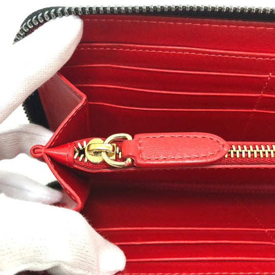 Christian Louboutin Long Wallet Purse leather black Panettone Spike studs mens Used Authentic