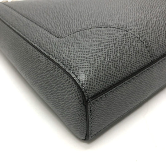 LOUIS VUITTON Business bag M30856 Taiga Leather gray Taiga Slim briefcase