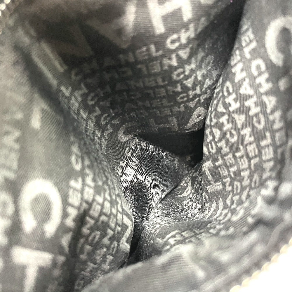 CHANEL Shoulder Bag tweed gray Camelia flap Women Used Authentic