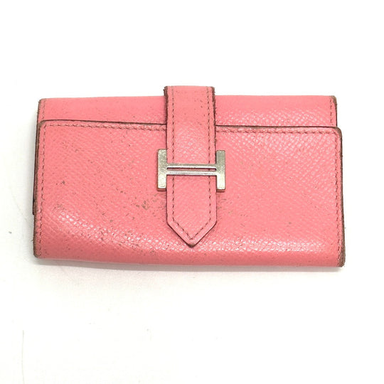 HERMES Key case Key holder  Epsom pink HMetal Bean Women Used Authentic