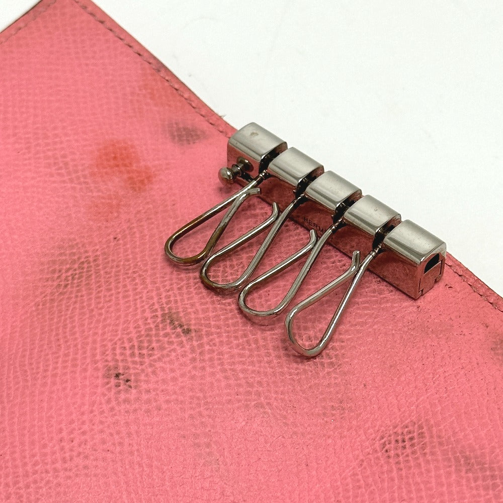 HERMES Key case Key holder  Epsom pink HMetal Bean Women Used Authentic