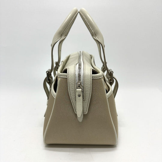 BURBERRY Handbag Nylon beige check Mini Boston Duffel bag Women Used Authentic