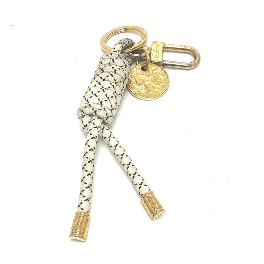 LOUIS VUITTON key ring MP1623 Gold Plated white Christopher Nemes Key rings and ropes mens Used Authentic