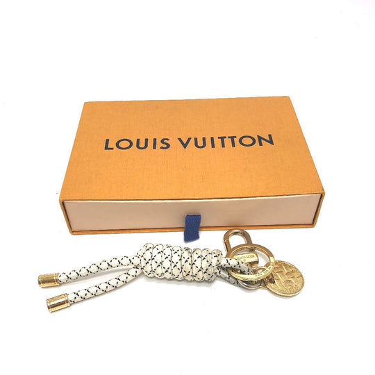 LOUIS VUITTON key ring MP1623 Gold Plated white Christopher Nemes Key rings and ropes mens Used Authentic