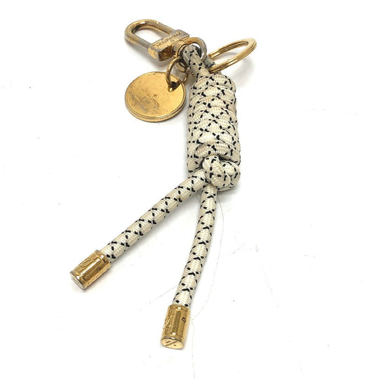 LOUIS VUITTON key ring MP1623 Gold Plated white Christopher Nemes Key rings and ropes mens Used Authentic