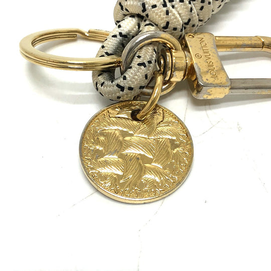 LOUIS VUITTON key ring MP1623 Gold Plated white Christopher Nemes Key rings and ropes mens Used Authentic