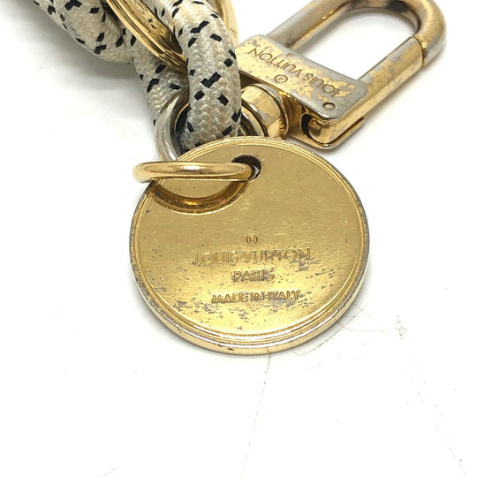 LOUIS VUITTON key ring MP1623 Gold Plated white Christopher Nemes Key rings and ropes mens Used Authentic