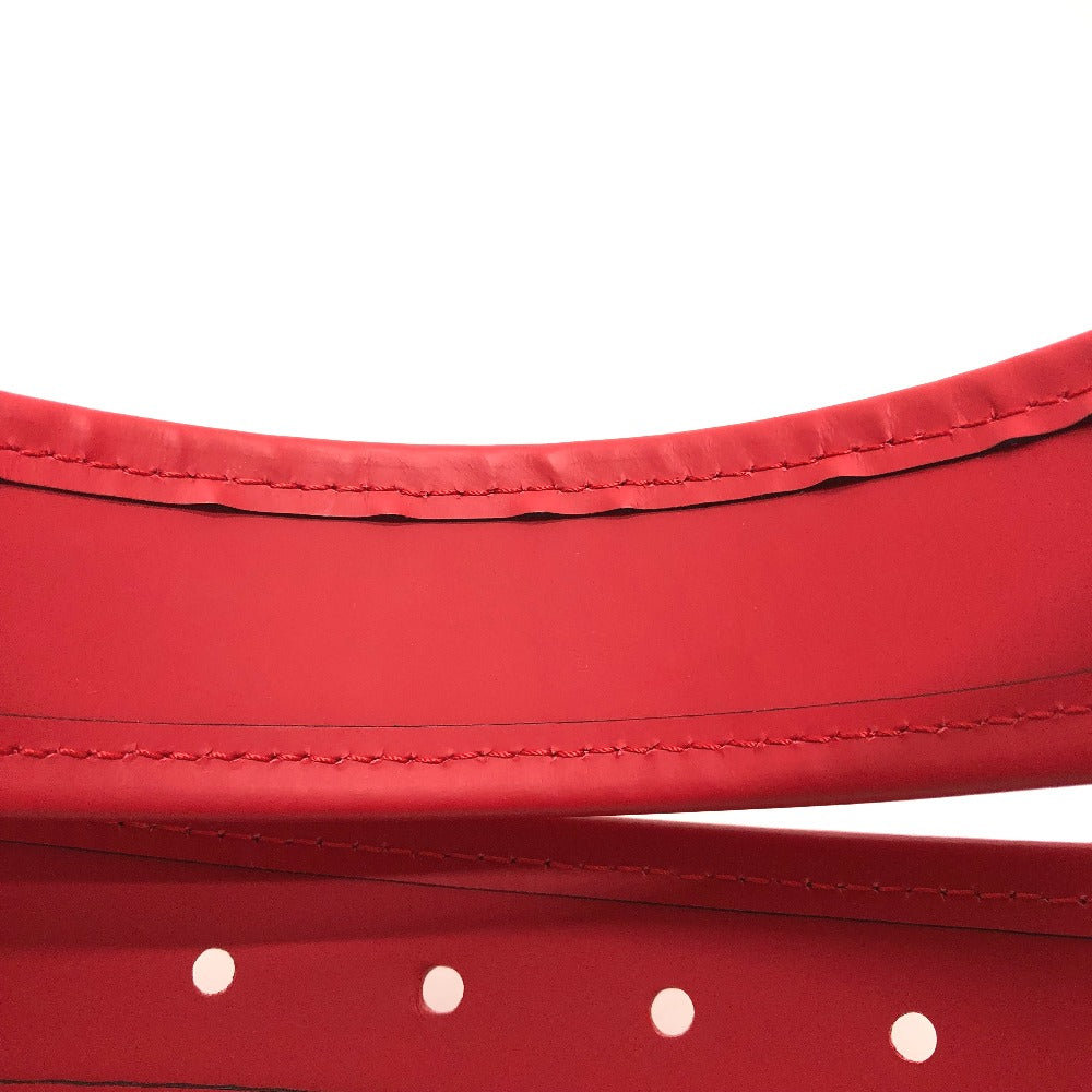 LOUIS VUITTON belt M9122 Damier Anfini Leather Red Damier Anfini Sainteur stamp Women 90/36 Used Authentic