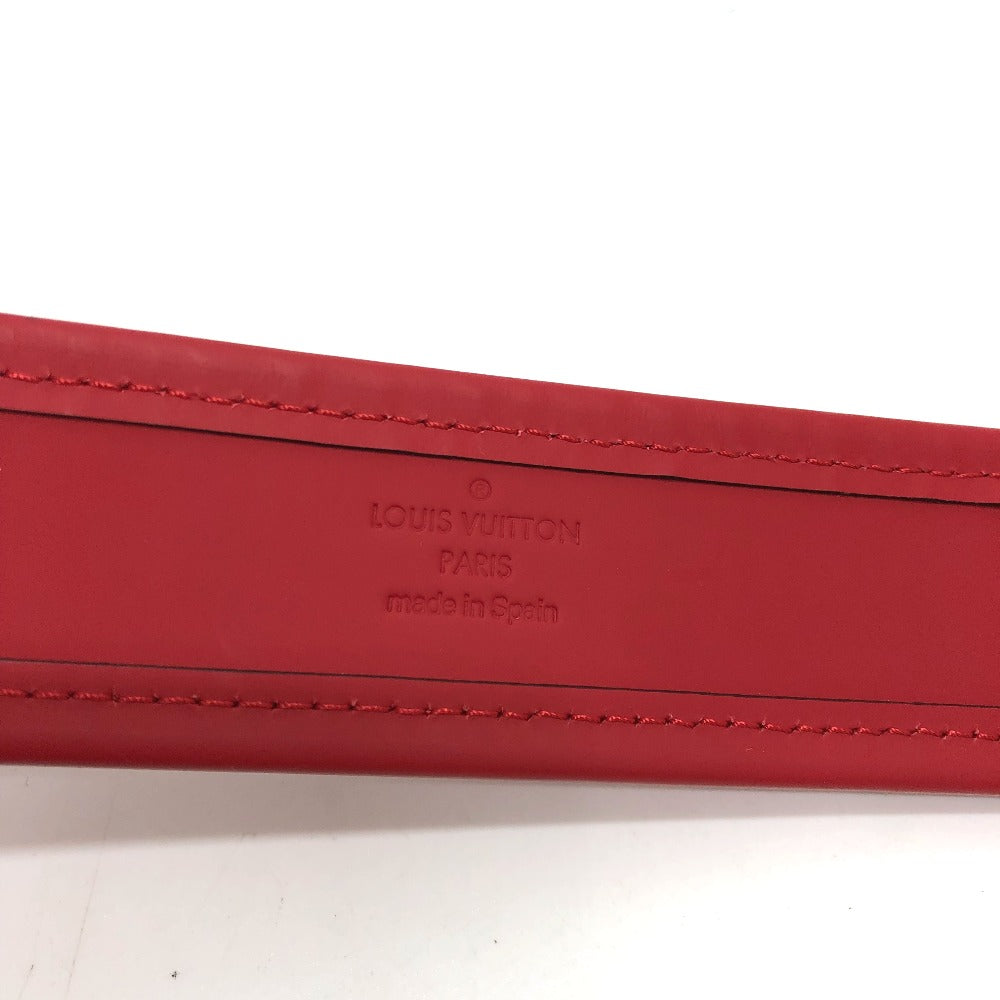 LOUIS VUITTON belt M9122 Damier Anfini Leather Red Damier Anfini Sainteur stamp Women 90/36 Used Authentic
