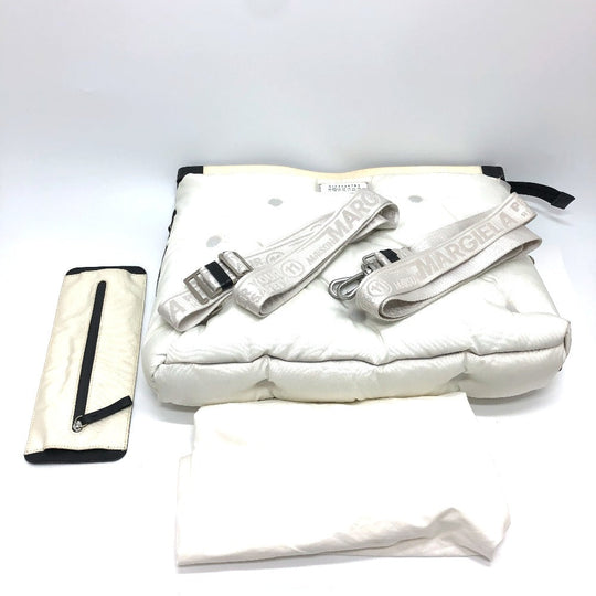 MARTIN MARGIELA Shoulder Bag Canvas leather white Gram slam