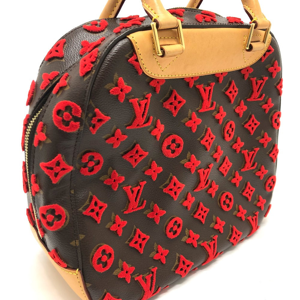 LOUIS VUITTON Handbag M40922 Monogram canvas Brown / Red Monogram 3D tuffet Deauville Cube Women Used Authentic