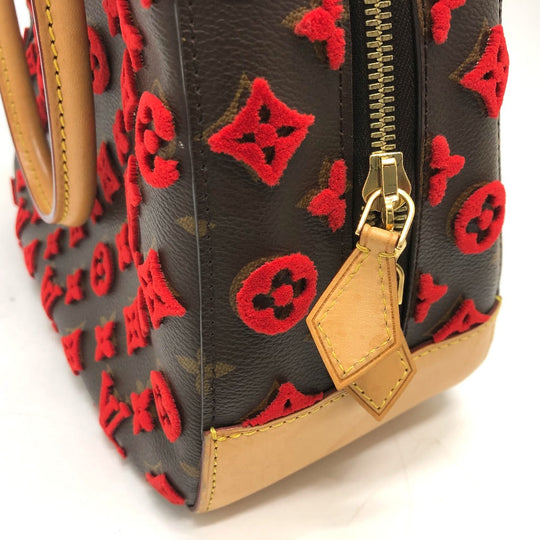 LOUIS VUITTON Handbag M40922 Monogram canvas Brown / Red Monogram 3D tuffet Deauville Cube Women Used Authentic