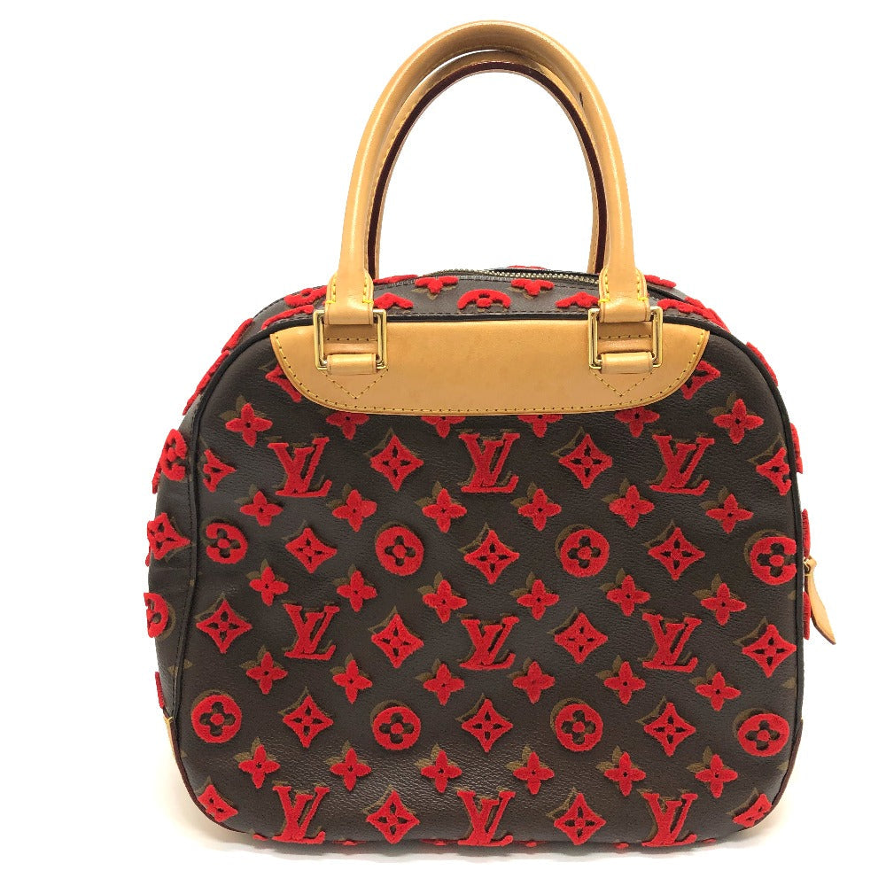 LOUIS VUITTON Handbag M40922 Monogram canvas Brown / Red Monogram 3D tuffet Deauville Cube Women Used Authentic