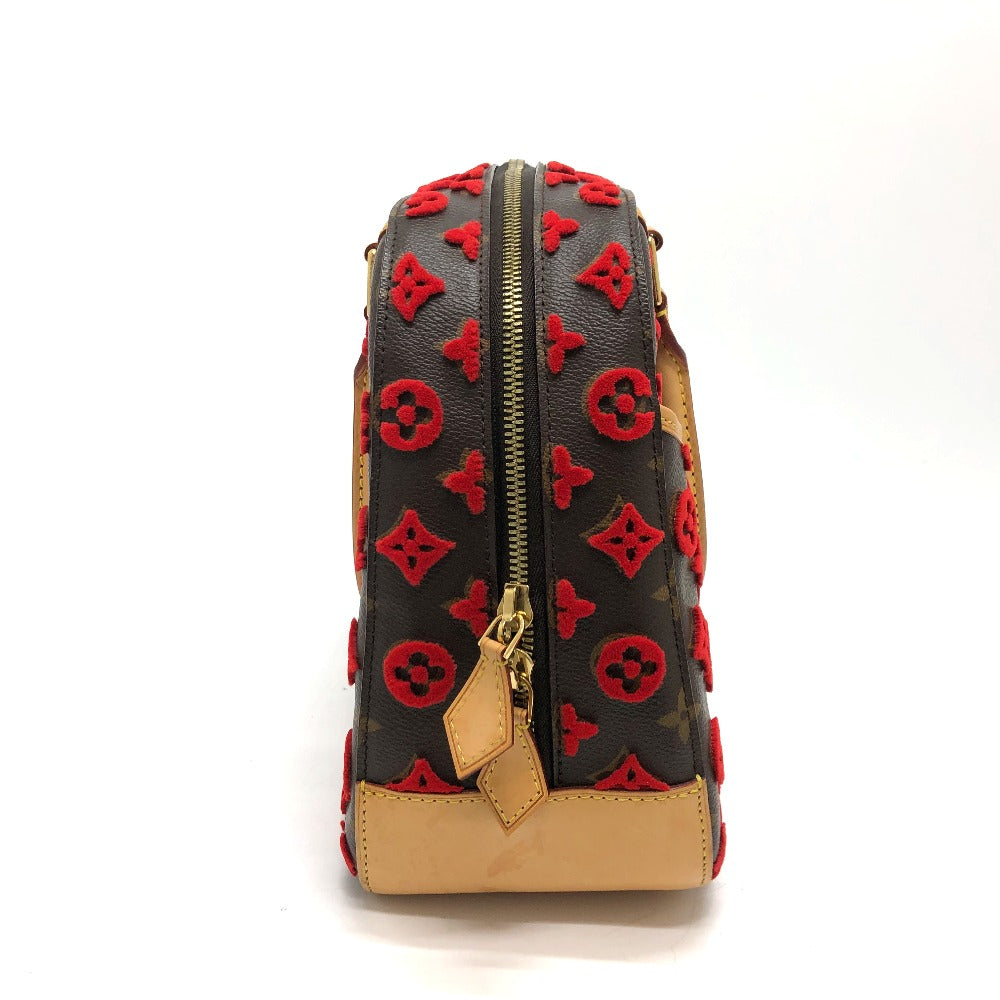 LOUIS VUITTON Handbag M40922 Monogram canvas Brown / Red Monogram 3D tuffet Deauville Cube Women Used Authentic