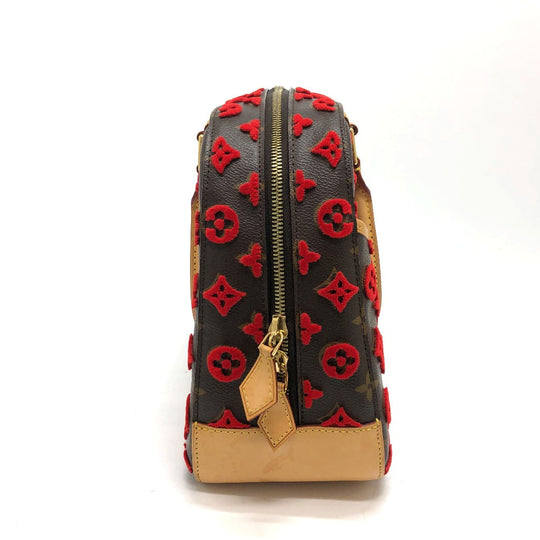 LOUIS VUITTON Handbag M40922 Monogram canvas Brown / Red Monogram 3D tuffet Deauville Cube Women Used Authentic