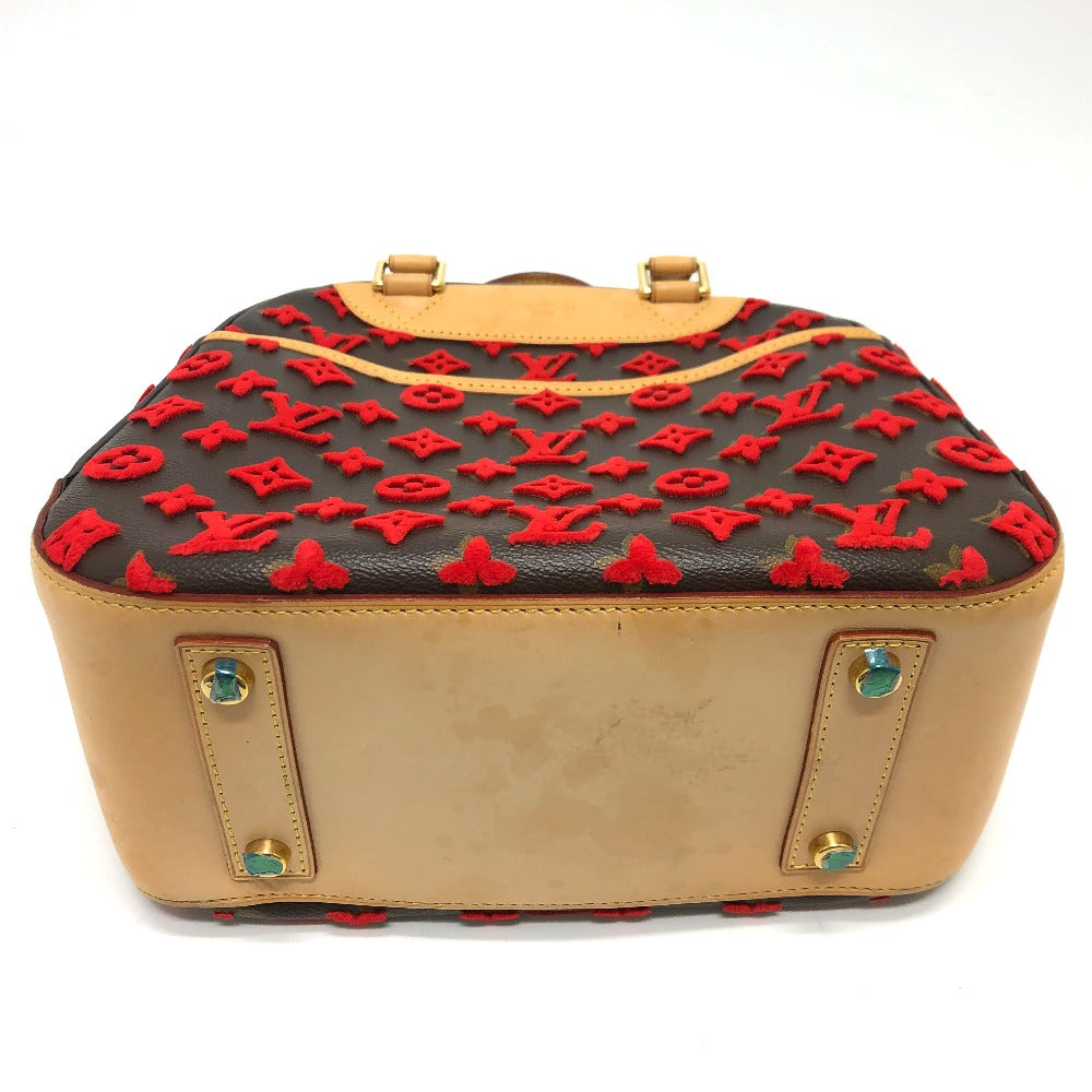 LOUIS VUITTON Handbag M40922 Monogram canvas Brown / Red Monogram 3D tuffet Deauville Cube Women Used Authentic